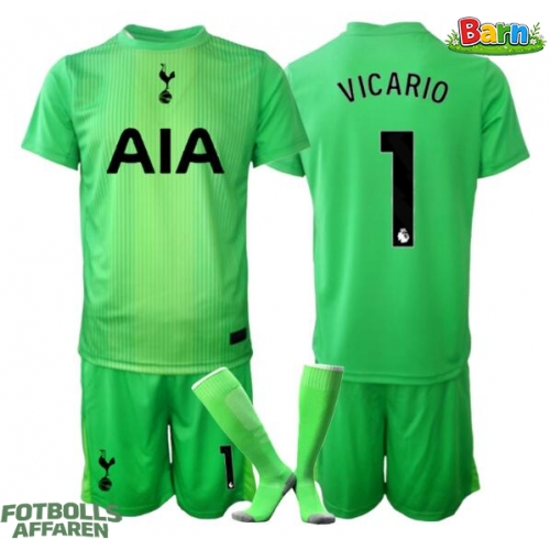 Tottenham Hotspur Guglielmo Vicario #1 Målvakt Hemmaställ Barn 2025-26 Kortärmad (+ Korta byxor)